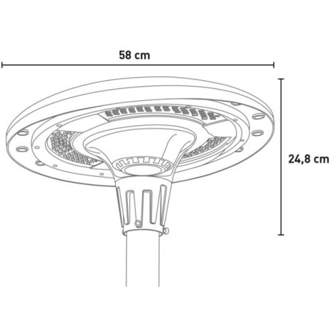 Lampione LED stradale con pannello solare 800W multicolore Hurican