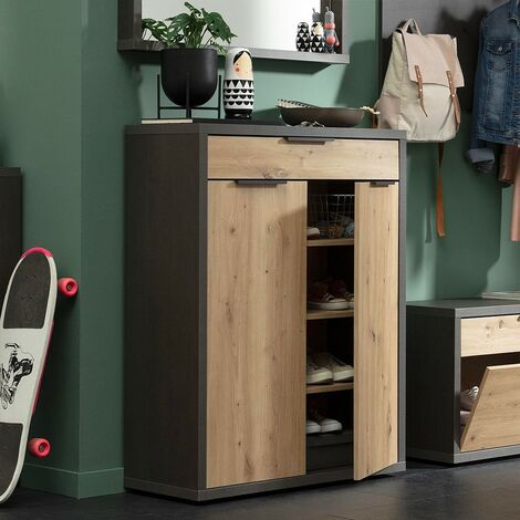 Mobile Bagno Con 2 Ante E Cassetto Xbro - Credenza Multiuso 73x130cm Bianco Per Cucina E Soggiorno