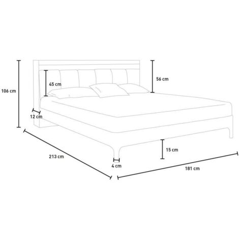 Guyii Letto Matrimoniale Imbottito In Velluto Marrone – 180x200 Cm, Testiera Morbida, Struttura Solida, Facile Montaggio, Senza Materasso