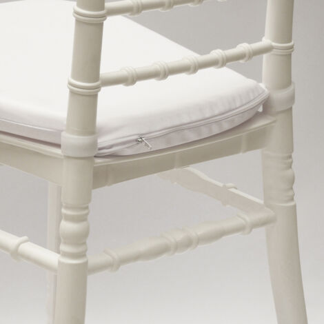 Set 4 cuscini bianco imbottito anti-scivolo sedia Chiavarina Napoleon