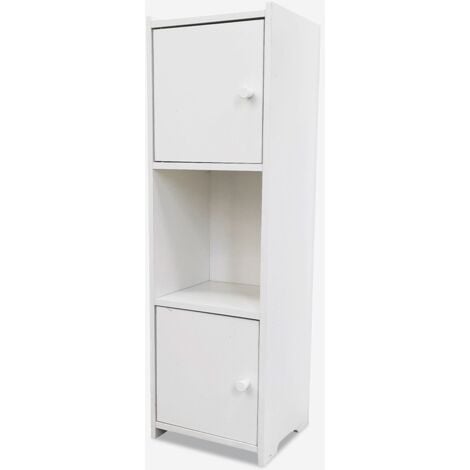 Colonna Con 2 Ante E 2 Cassetti Colore Bianco Lucido - 190 X 30 Cm in  vendita online