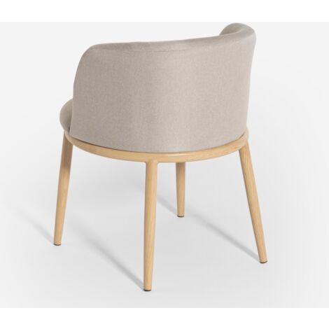 Sedia in tessuto imbottita cucina poltroncina soggiorno salotto Lizak - Beige
