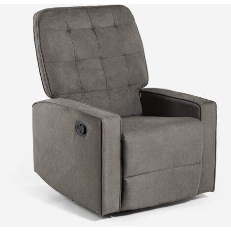 Poltrona A Dondolo Relax Reclinabile Sofia – Con Poggiapiedi, Tessuto Beige, Struttura Portante 130 Kg, Design Elegante Per Salotto E Camera