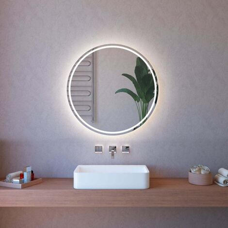 Specchio da bagno retroilluminato con cornice nera antiappannamento Flaska Saldi
