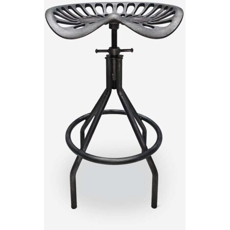 LOKKHAN Sgabello Da Bar Steampunk Regolabile In Altezza (45-55cm) – Stile Industriale Vintage, Sedile In PU Ciliegia, Base In Acciaio Rame, Girevole - 3