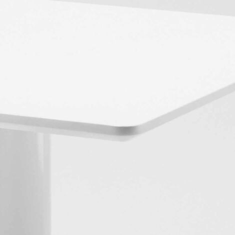 Tavolino Moderno Rettangolare con Piano Lucido con 2 Cassetti in Legno