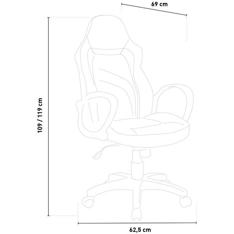 Portimao Sky Sedia poltrona gaming ergonomica similpelle nero blu