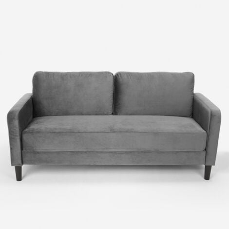 Divano 3 posti design moderno per soggiorno e salotti in tessuto Portland - Grigio
