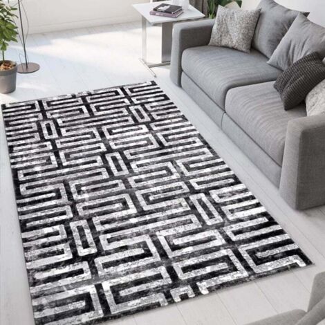 Tappeto Grigio Salotto Vintage Pelo Corto Motivo Geometrico Astratto Colore:Grigio Dimensione:60x100 cm Tappeto Grigio Salotto Vintage Pelo Corto Motivo Geometrico Astratto Colore:Grigio Dimensione:60x100 cm