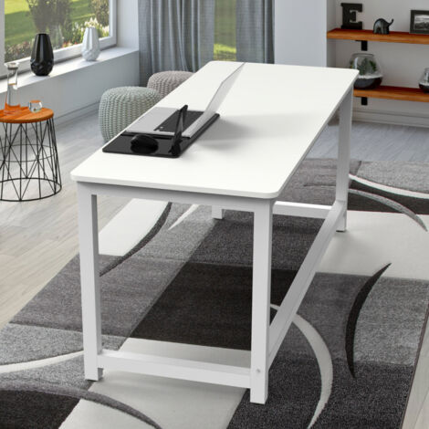 Scrivania ufficio design metallo bianco rettangolare 160x70cm Bridgewhite 160 - Bianco