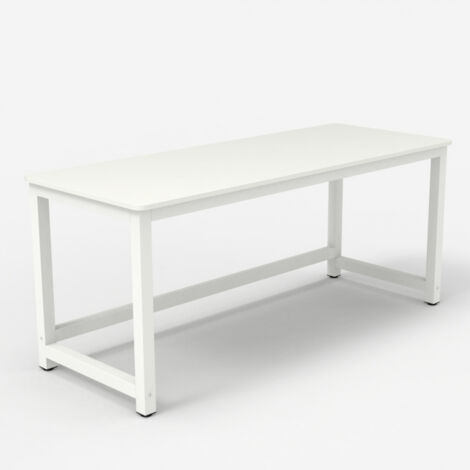 Scrivania ufficio design metallo bianco rettangolare 160x70cm Bridgewhite 160 - Bianco