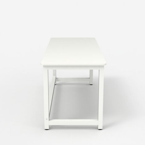 Scrivania ufficio design metallo bianco rettangolare 160x70cm Bridgewhite 160 - Bianco