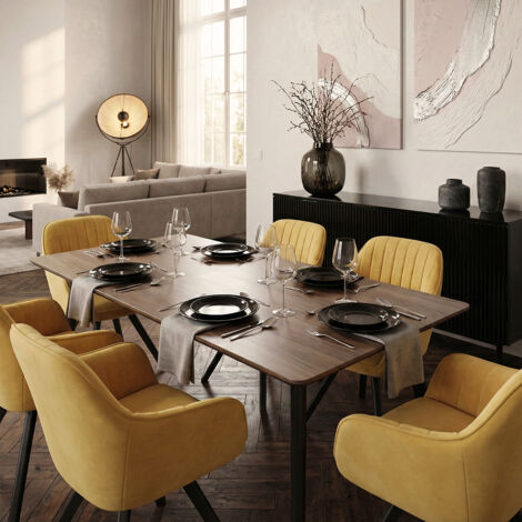 Sedia cucina sala da pranzo design moderno ristorante girevole Tandil  Colore: Giallo