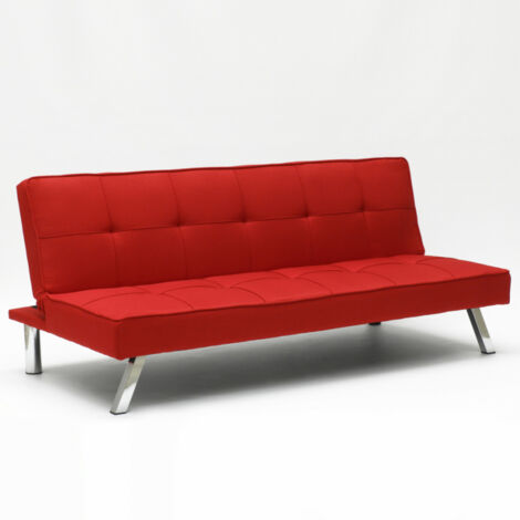 Divano letto in tessuto posti design moderno Gemma pronto letto Rosso