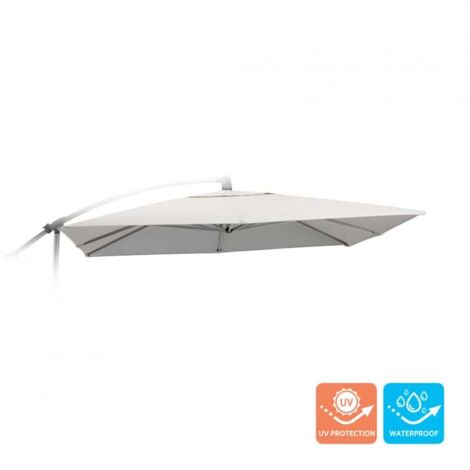 KADEUX Telo Di Ricambio Per Ombrellone Tondo - 3m/2.7m, 6/8 Stecche, Nero
