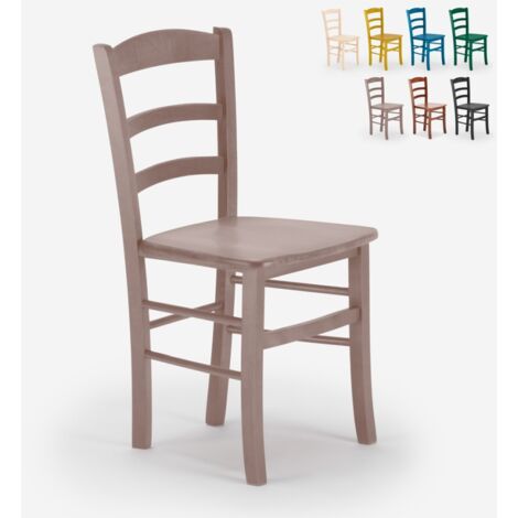 Sedie in legno massello classiche rustiche ristorante bar cucina