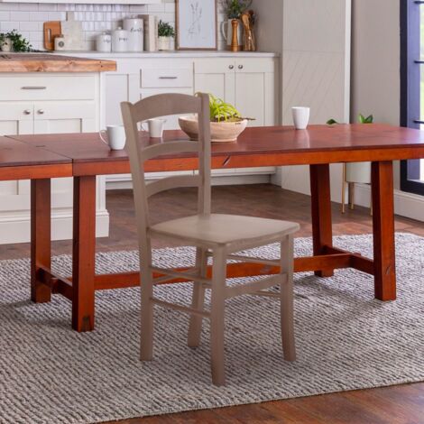 Sedie in legno massello classiche rustiche ristorante bar cucina colorata  Paesana Wood Grigio