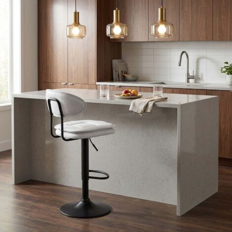 Sgabello da bar alto da bancone in tessuto grigio design retrò struttura in metallo 040001242