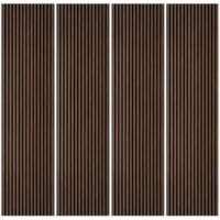 4 x pannello fonoassorbente legno wenge decorativo 240x60cm Kover-WG