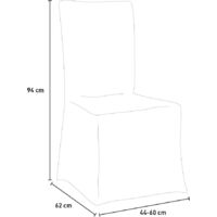 Fodera copertura per sedia Comfort lavabile lunga Colore: Grigio