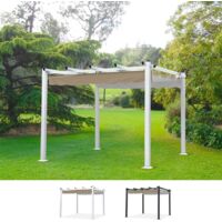 Gazebo quadrato 3x3 metri giardino alluminio bar hotel ristorante Firenze  uv Colore: Bianco