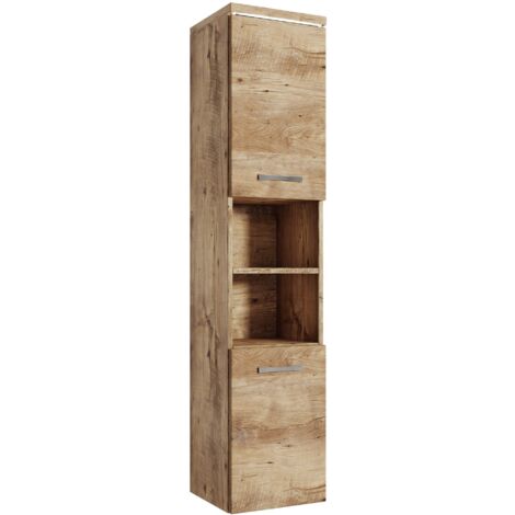 Badezimmer Schrank Paso 160cm Eiche Kastanie – Regal Schrank Hoc