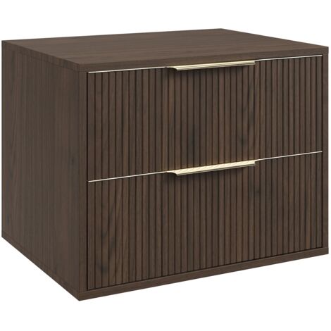 Waschtischunterschrank Rimini 60 cm - Walnuss Braun - Badezimmer