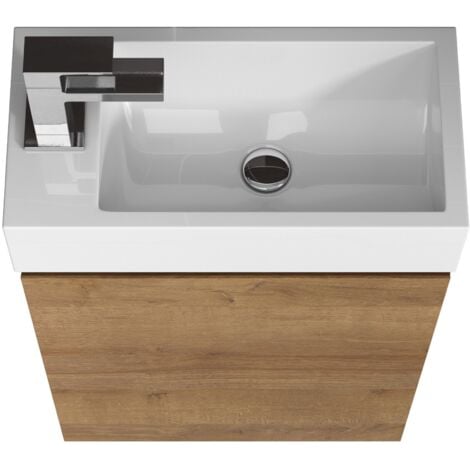 WC Badmöbel Angela 40x22 cm Eiche - Schrank Waschbecken Badezimm