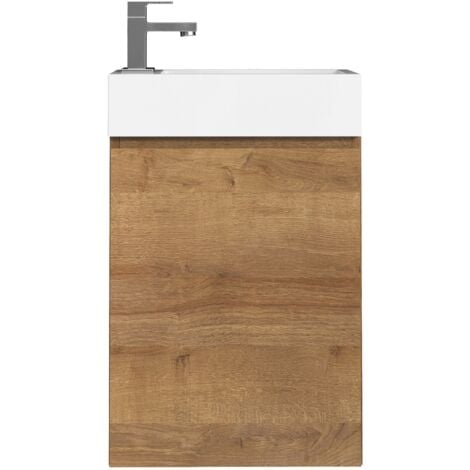 WC Badmöbel Angela 40x22 cm Eiche - Schrank Waschbecken Badezimm