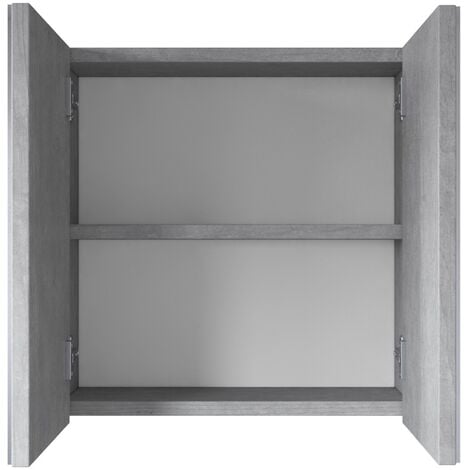 Badezimmer Spiegelschrank Leon 60cm Eiche Frigate Stauraum Unterschrank Möbel 