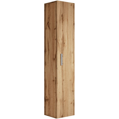 Badezimmerschrank Pluto 30 x 30 x 150cm - Eiche - hoher Hängesch