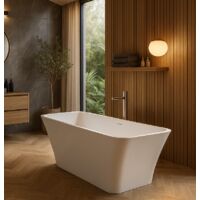 Badplaats Freistehende Badewanne Lily 170 x 75 x 58 cm Weiß Hoch