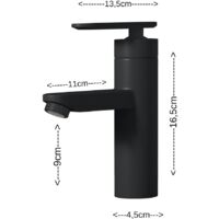 Design Badarmatur Waschtischarmatur Mischbatterie Wasserhahn Schwarz Waschbecken 