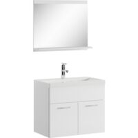Badezimmer Badmöbel-Set Montreal 02 60cm Waschbecken Hochglanz W
