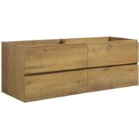 Waschbeckenunterschrank Angela 140cm - Eiche - Unterschrank Badm