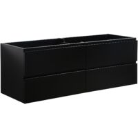 Waschbeckenunterschrank Angela 140cm - Mat Schwarz - Unterschran