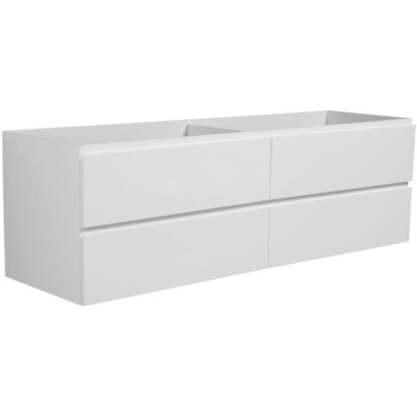 Meuble sous lavabo Angela 160cm - Badplaats - blanc Armoire rang