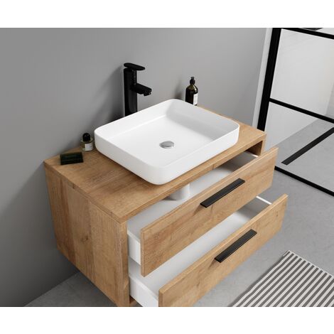 Meuble salle de bain : vasque, miroir, rangement