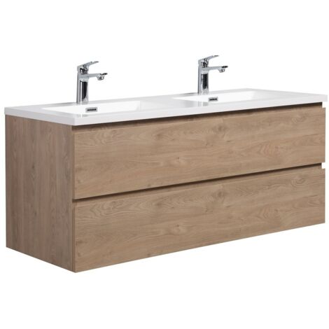 Meuble de salle de bain Angela 120 cm - Badplaats - Chêne Châtai