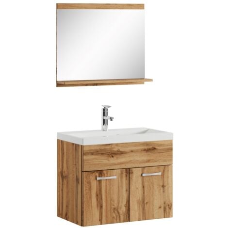 Set de meuble de salle de bain Montreal 02 - Badplaats - 60 cm Chene - Armoire