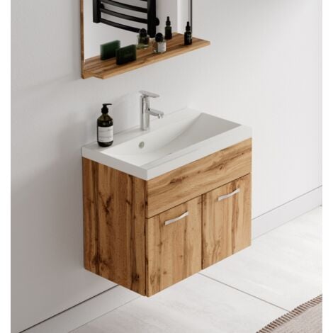 Set de meuble de salle de bain Montreal 02 - Badplaats - 60 cm Chene - Armoire