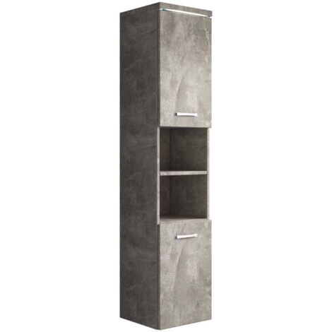 Colonne de salle de bain Paso 160 cm - Badplaats - Gris - Haut c