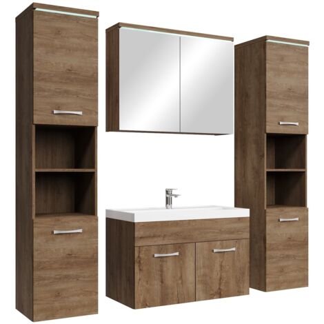 Badplaats Set de meuble de salle de bain Paso XL 80 cm - Chene m