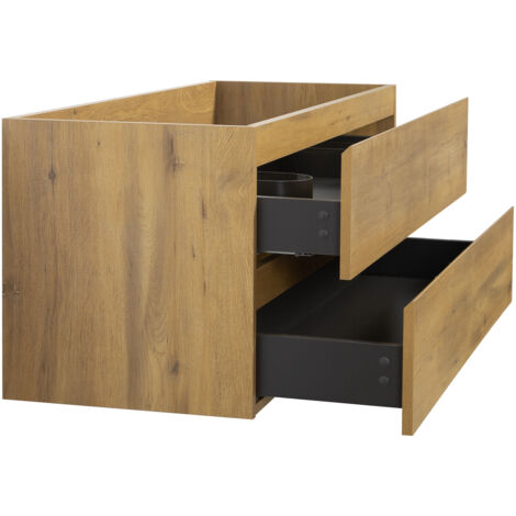 Meuble sous lavabo Angela 120cm - Badplaats - chene – Armoire rangement