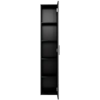 Armoire de rangement de Pluto Hauteur 150cm Noir - Meuble de rangement haut placard armoire colonne - Noir