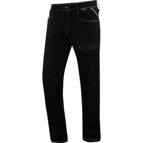 Würth Modyf – Jeans de travail stretch noir 44 – Tissu robuste en stretch – 5 poches externes – Braguette zippée YKK (1/3)