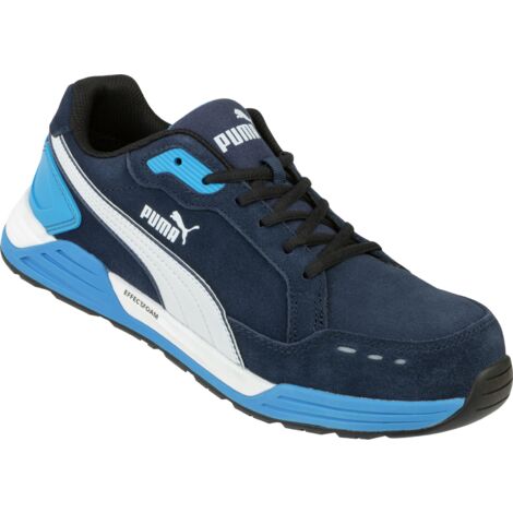 Puma – Baskets de sécurité S3 ESD HRO SRC – Semelle anti-perforation FAP®lite – Cuir velours hydrofuge – Pointure 44 – Bleu