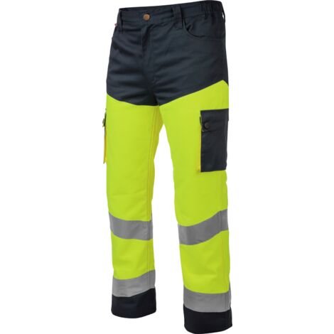 Pantalon de travail Würth MODYF haute-visibilité jaune/marine 3XL - Jaune