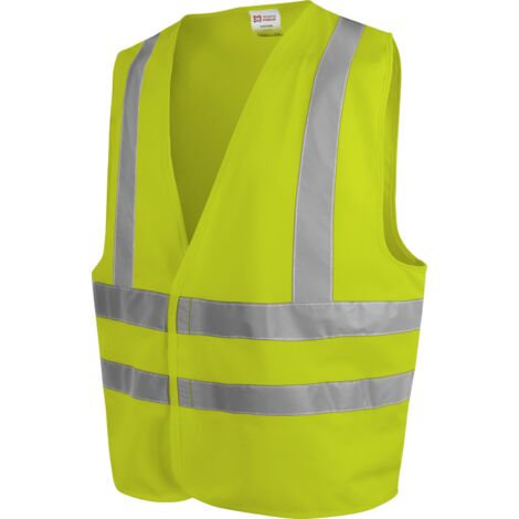 Würth Modyf – Gilet baudrier haute-visibilité jaune fluo – Norme EN ISO 20471 Classe 2 – Taille XXL/3XL – Fermeture scratchée pour confort