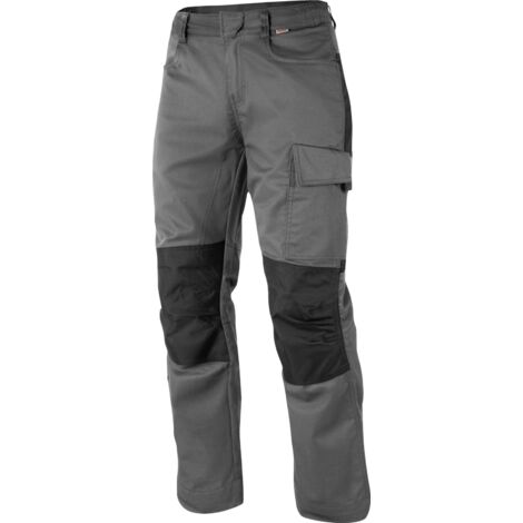 Würth Modyf – Pantalon de jardinage gris 52 – Coton avec 6 poches – Norme EN 14404 – Coupe ergonomique pour genouillères – Ourlet ajustable 5 cm - EN14404